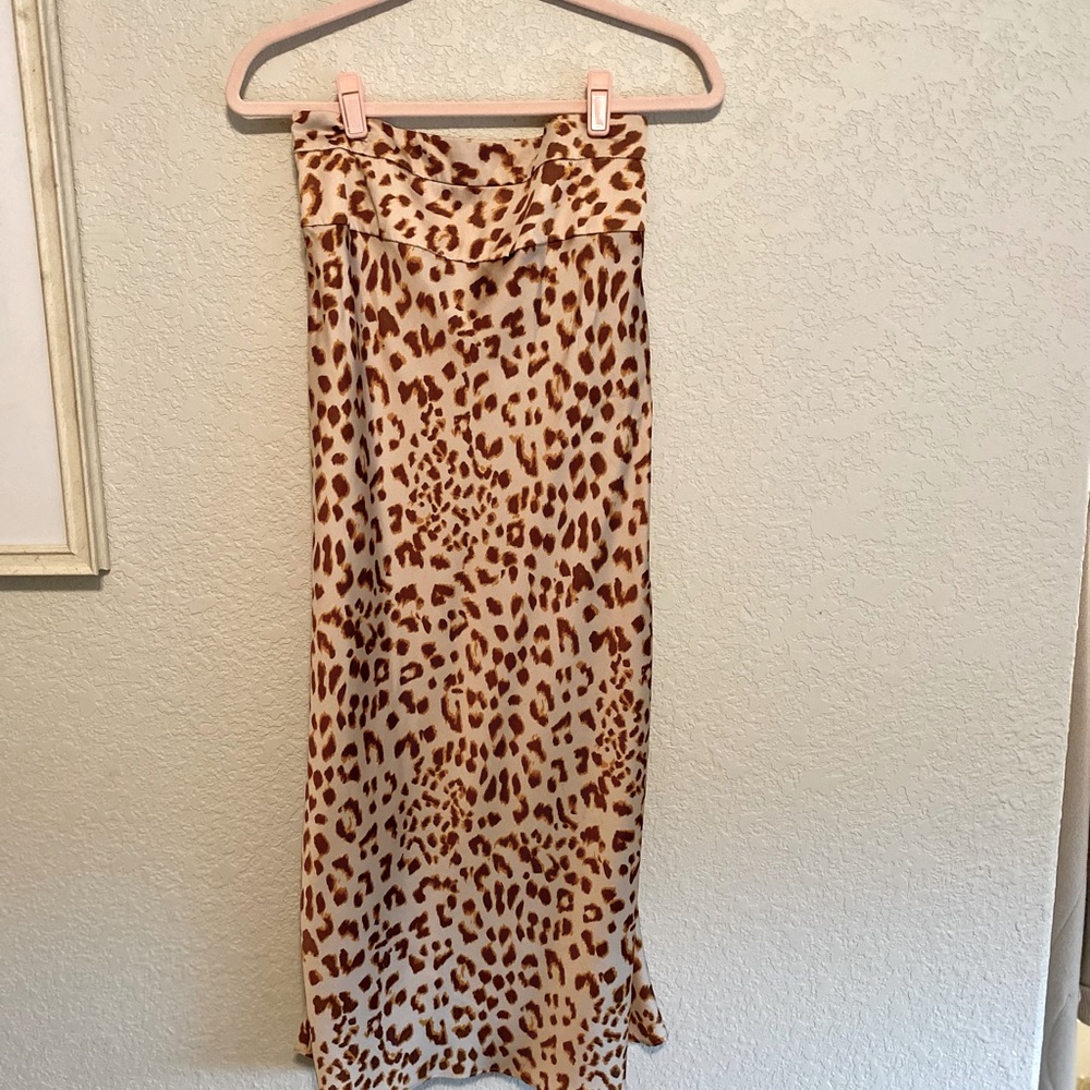 Free People Normani Bias-Printed Skirt